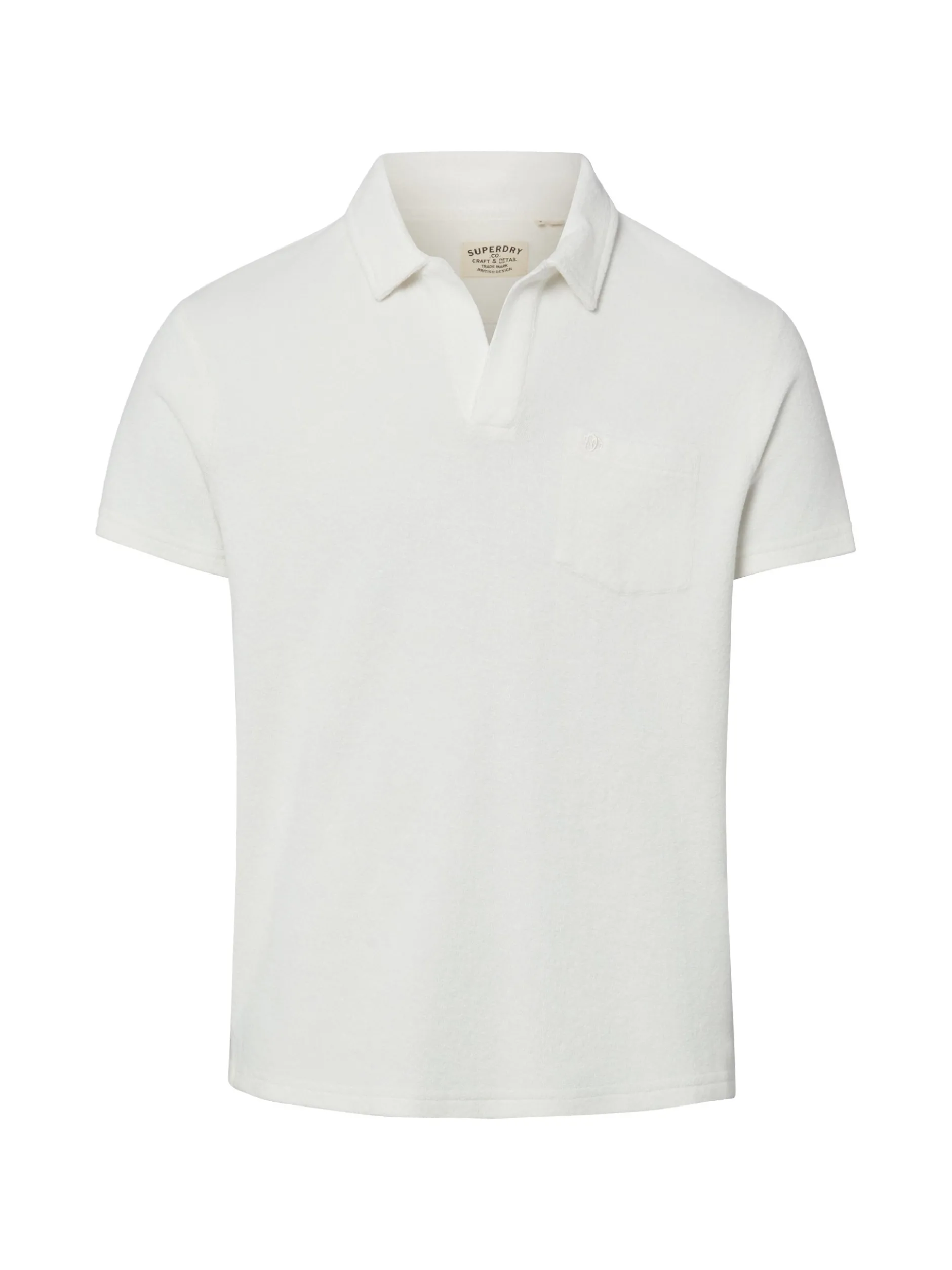 Superdry Herren Poloshirt in weiß - Ärmel: kurzarm