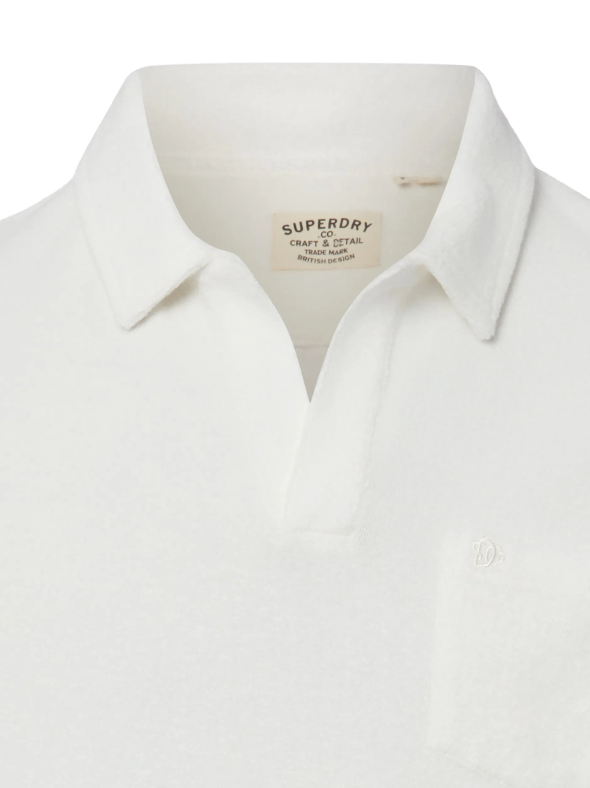 Superdry Herren Poloshirt in weiß - Ärmel: kurzarm