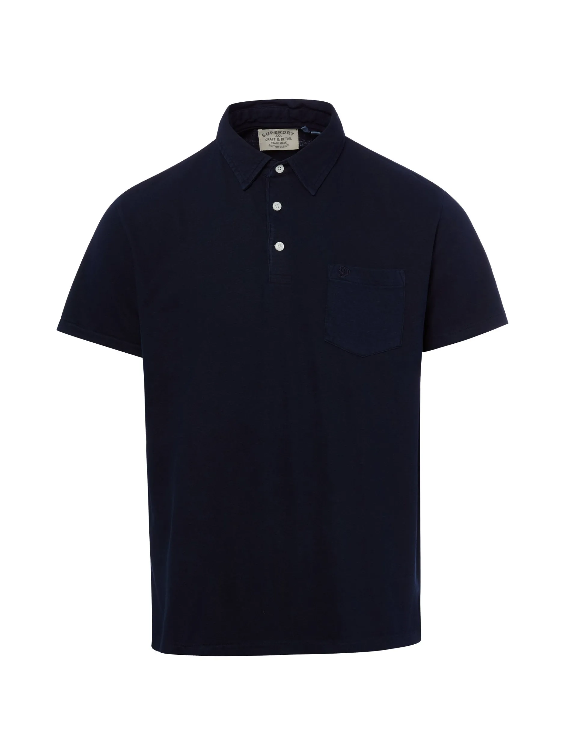 Superdry Herren Poloshirt mit Leinen in marine