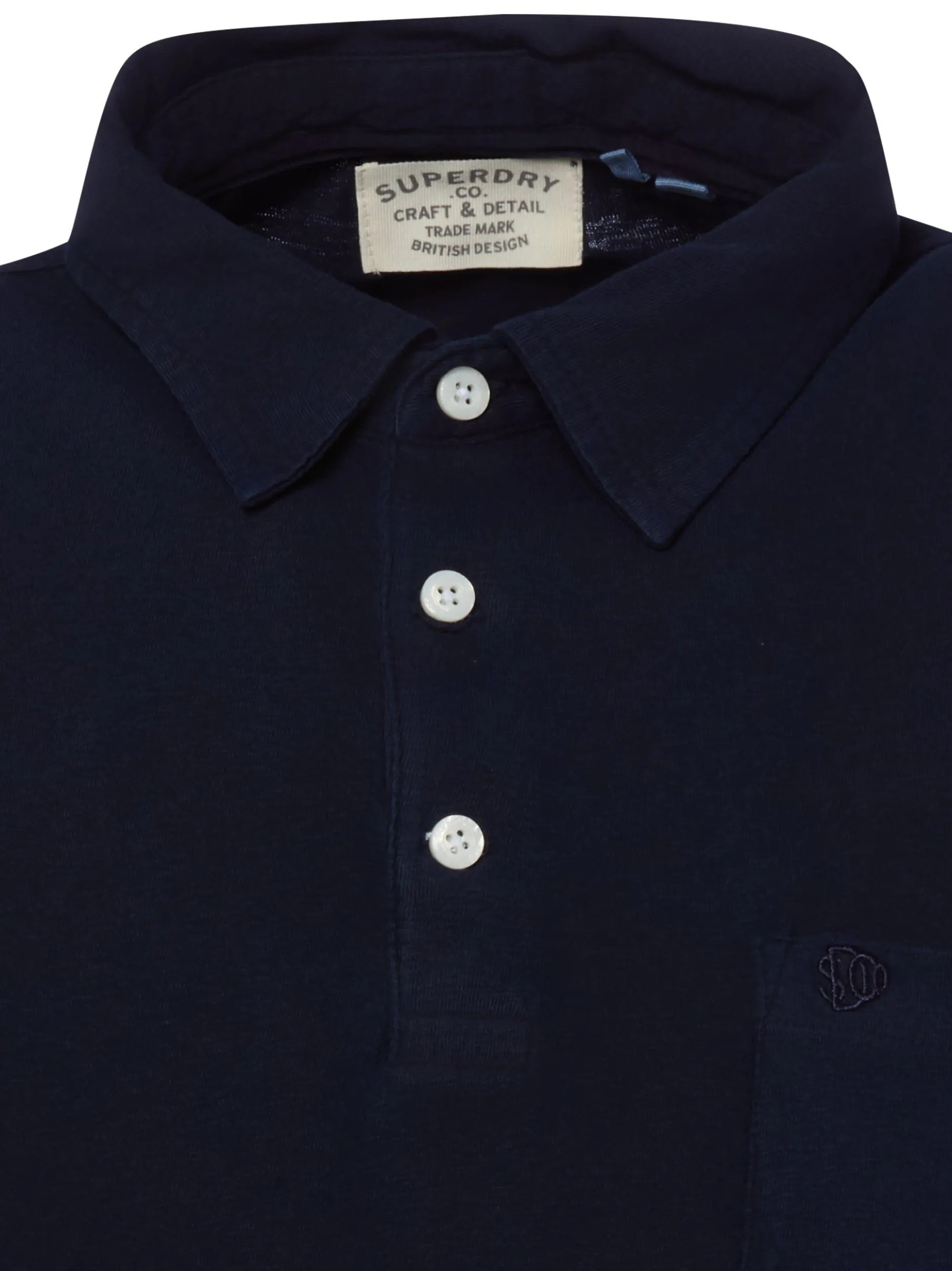 Superdry Herren Poloshirt mit Leinen in marine