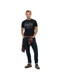 Superdry Herren T-Shirt 1er Pack in blau