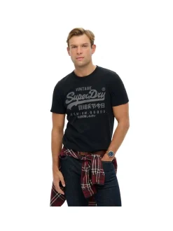 Superdry Herren T-Shirt 1er Pack in blau
