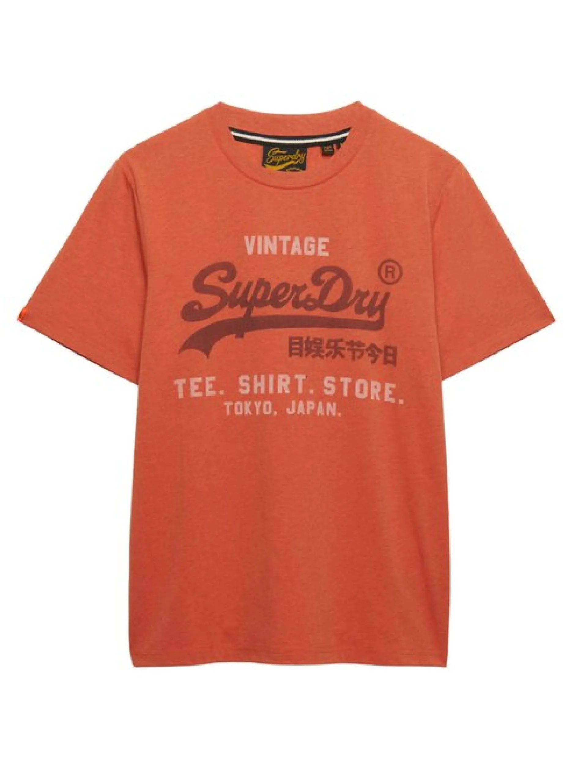 Superdry Herren T-Shirt in rot - Ausschnitt: Rundhals