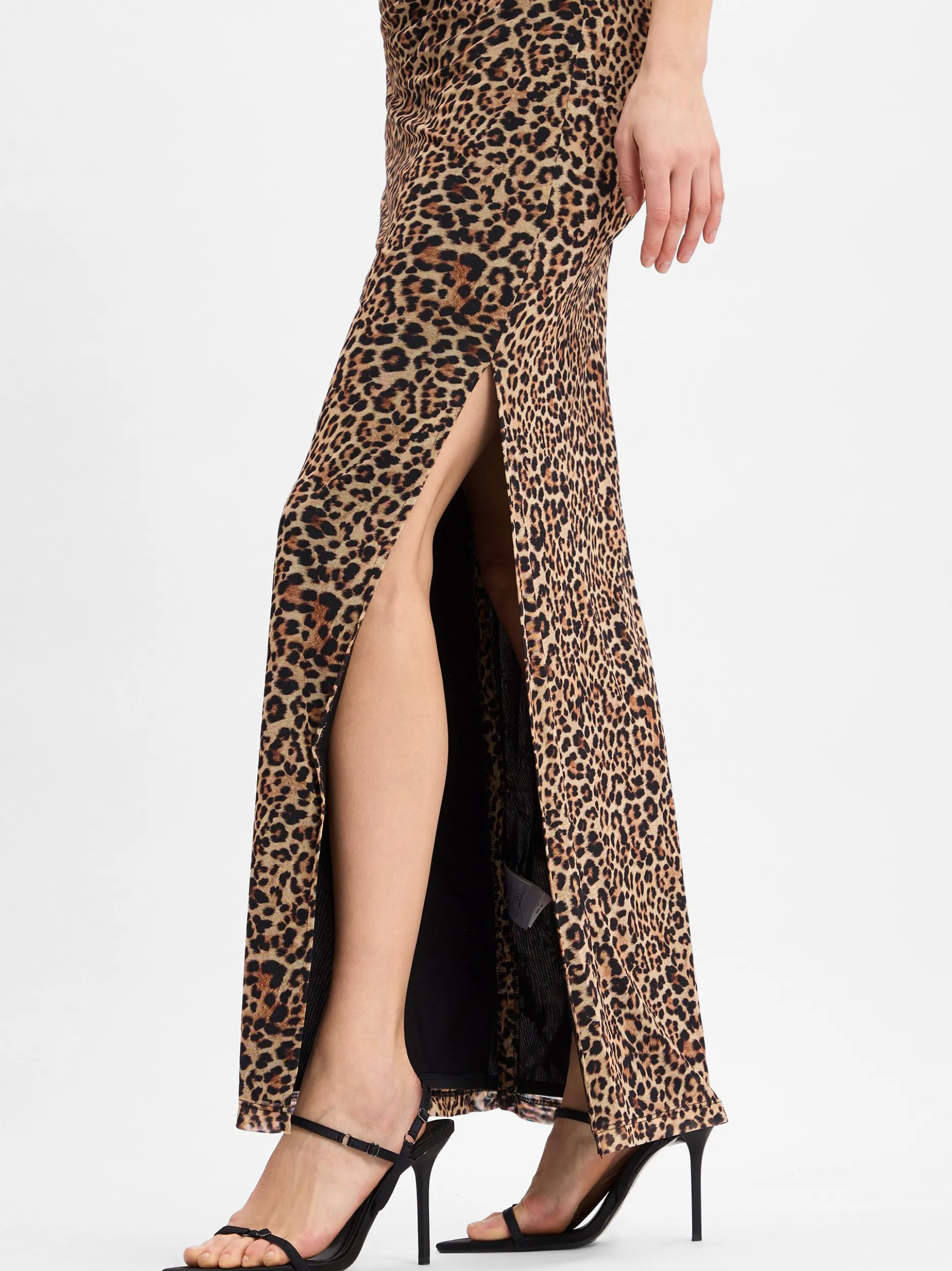 Swing Damen Abendkleid in camel braun - Ärmel: ohne Arm
