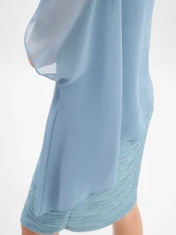 Swing Damen Abendkleid in hellblau - Länge: knielang