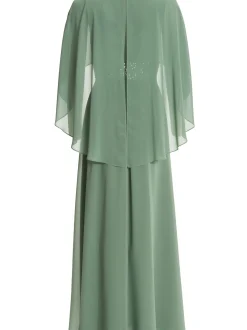 Swing Damen Abendkleid in lind - Ärmel: ohne Arm