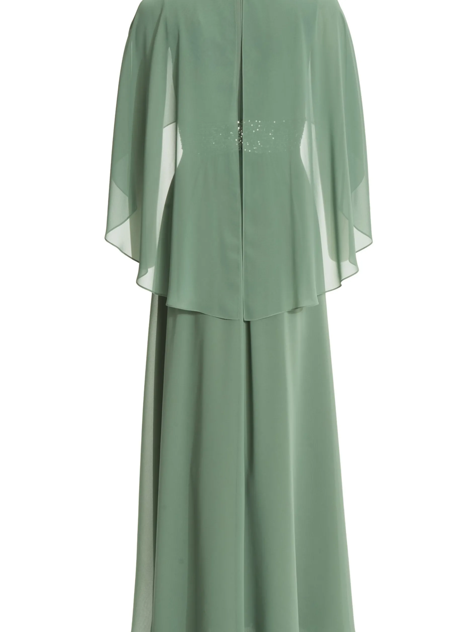 Swing Damen Abendkleid in lind - Ärmel: ohne Arm