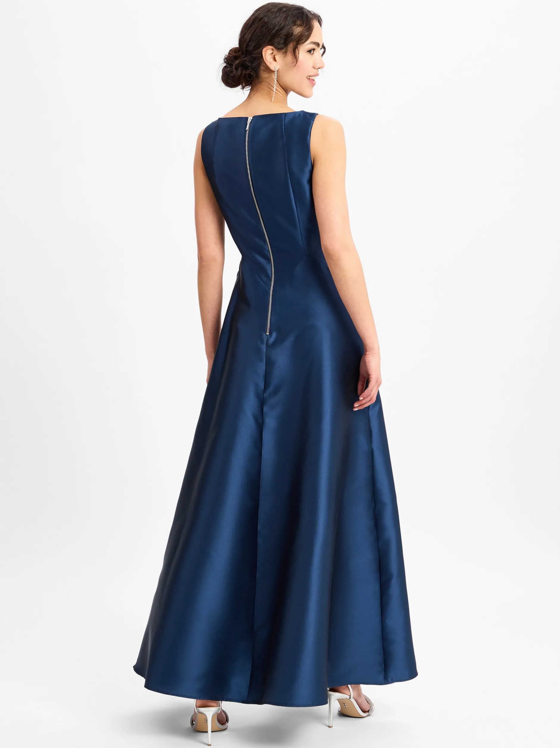 Swing Damen Abendkleid in marine - Ausschnitt: Rundhals