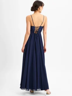 Swing Damen Abendkleid in marine - Ärmel: ohne Arm