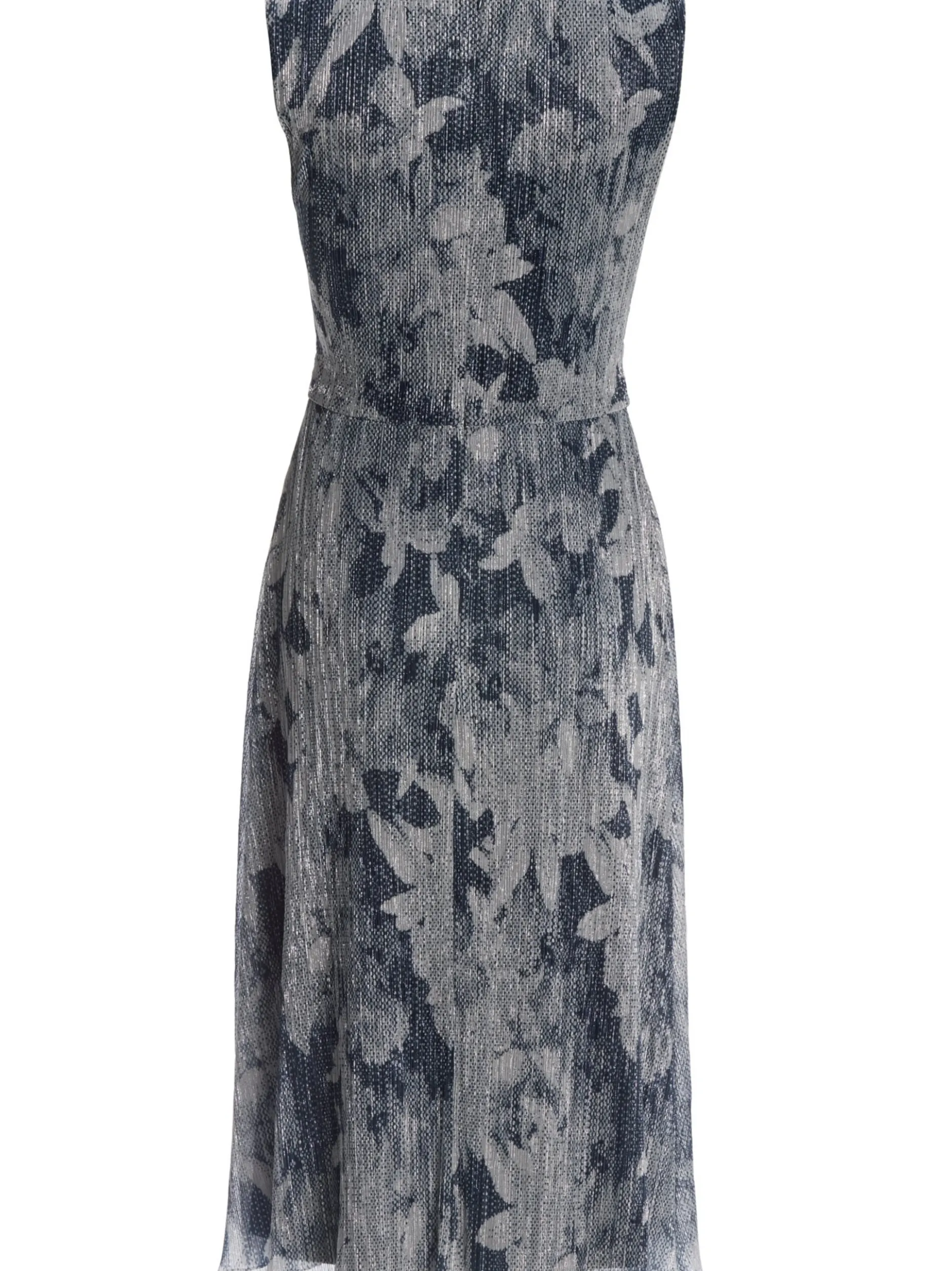 Swing Damen Abendkleid in marine silber - Länge: lang