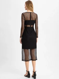 Swing Damen Abendkleid in schwarz - Ausschnitt: Rundhals