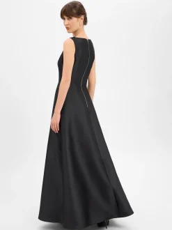 Swing Damen Abendkleid in schwarz - Ausschnitt: Rundhals