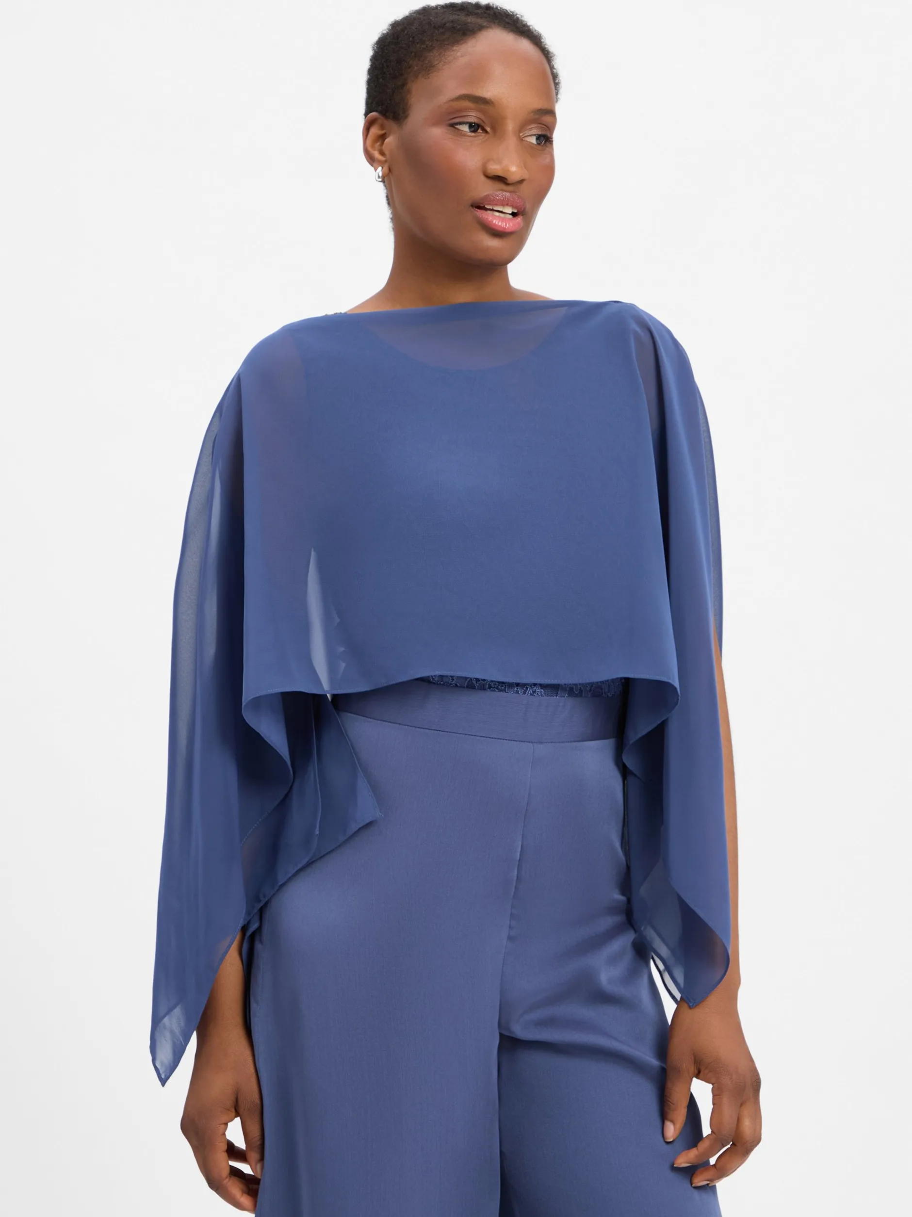 Swing Damen Chiffon-Stola in blau