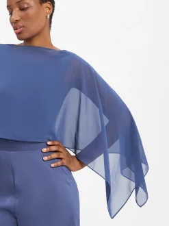 Swing Damen Chiffon-Stola in blau