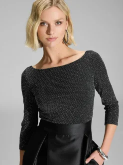 Swing Damen Cocktailkleid in schwarz silber
