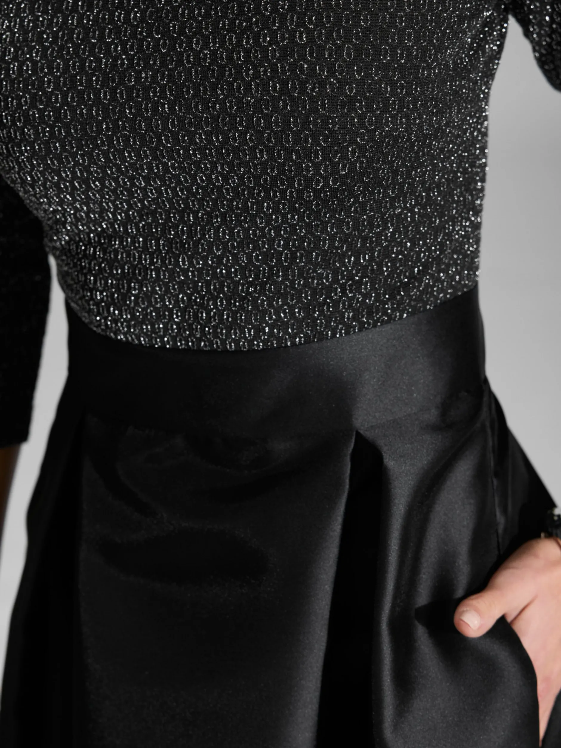 Swing Damen Cocktailkleid in schwarz silber
