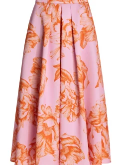 Swing Damen Midirock in rosa orange - Länge: midi