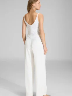 Swing Damen Pailletten-Top in silber beige