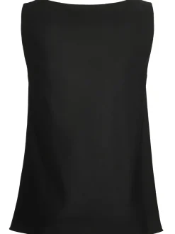 Swing Damen Satintop in schwarz - Ausschnitt: Wasserfall