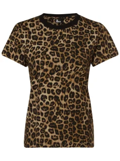 The Kooples Damen T-Shirt in schwarz beige