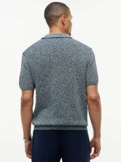 Tommy Hilfiger Tailored Herren Strick-Poloshirt in blau marine