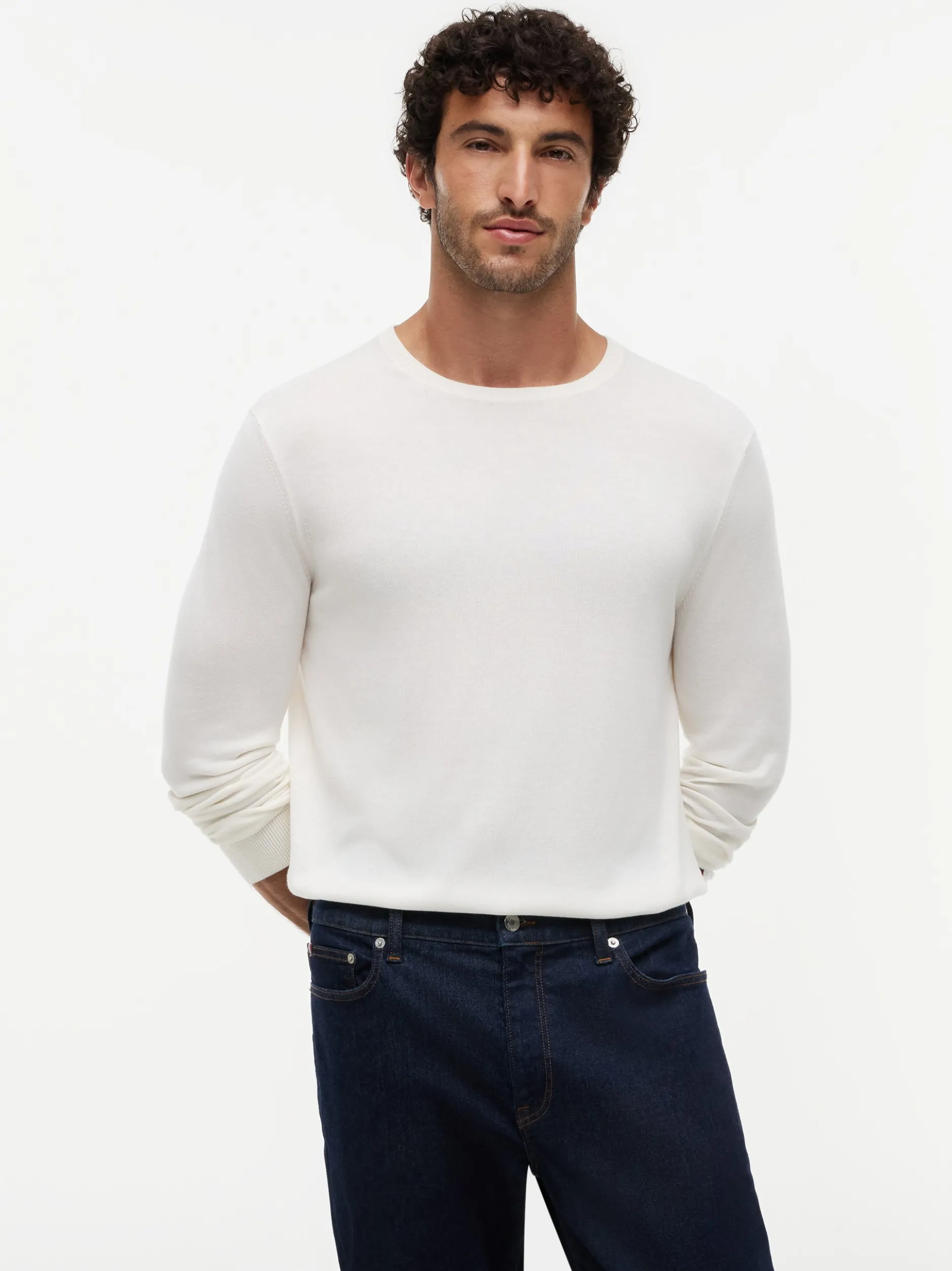 Tommy Hilfiger Tailored Herren Strickpullover in ecru
