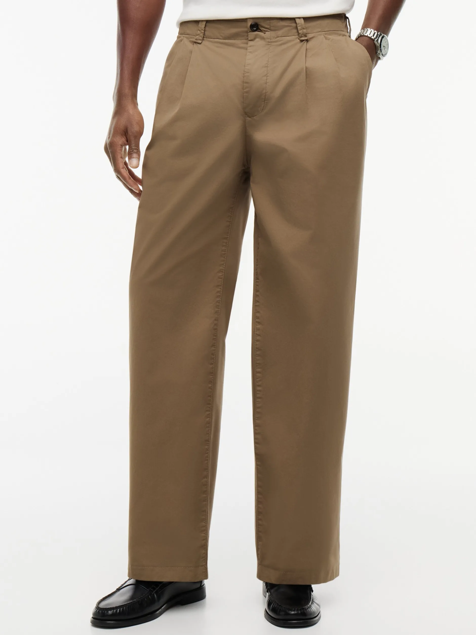 Tommy Hilfiger Tailored Herren Bundfaltenhose - River in schilf
