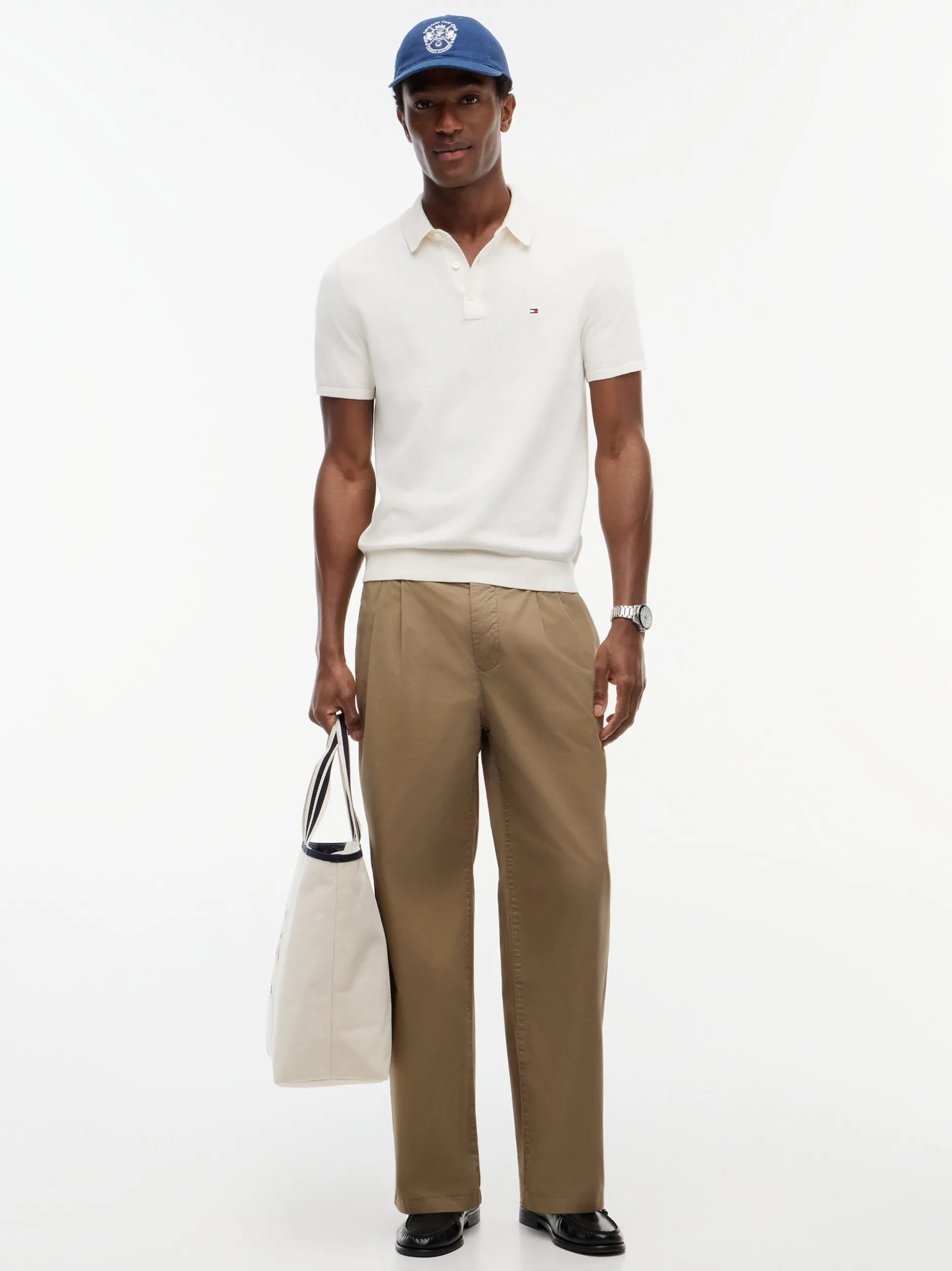 Tommy Hilfiger Tailored Herren Bundfaltenhose - River in schilf