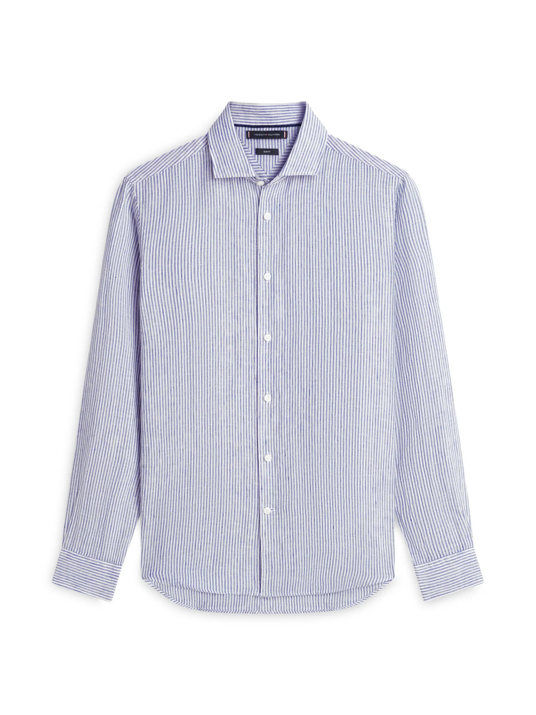 Tommy Hilfiger Tailored Herren Leinenhemd in blau weiß