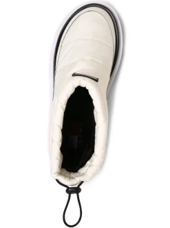 Tommy Jeans Damen Boots mit Leder-Anteil in vanille