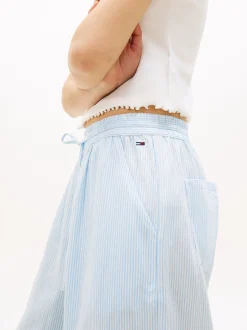 Tommy Jeans Damen Stoffhose in hellblau weiß