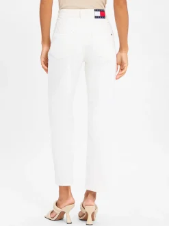 Tommy Jeans Damen Straight Fit Jeans - Layla in weiß
