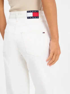 Tommy Jeans Damen Straight Fit Jeans - Layla in weiß
