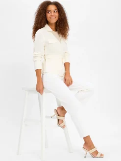 Tommy Jeans Damen Straight Fit Jeans - Layla in weiß