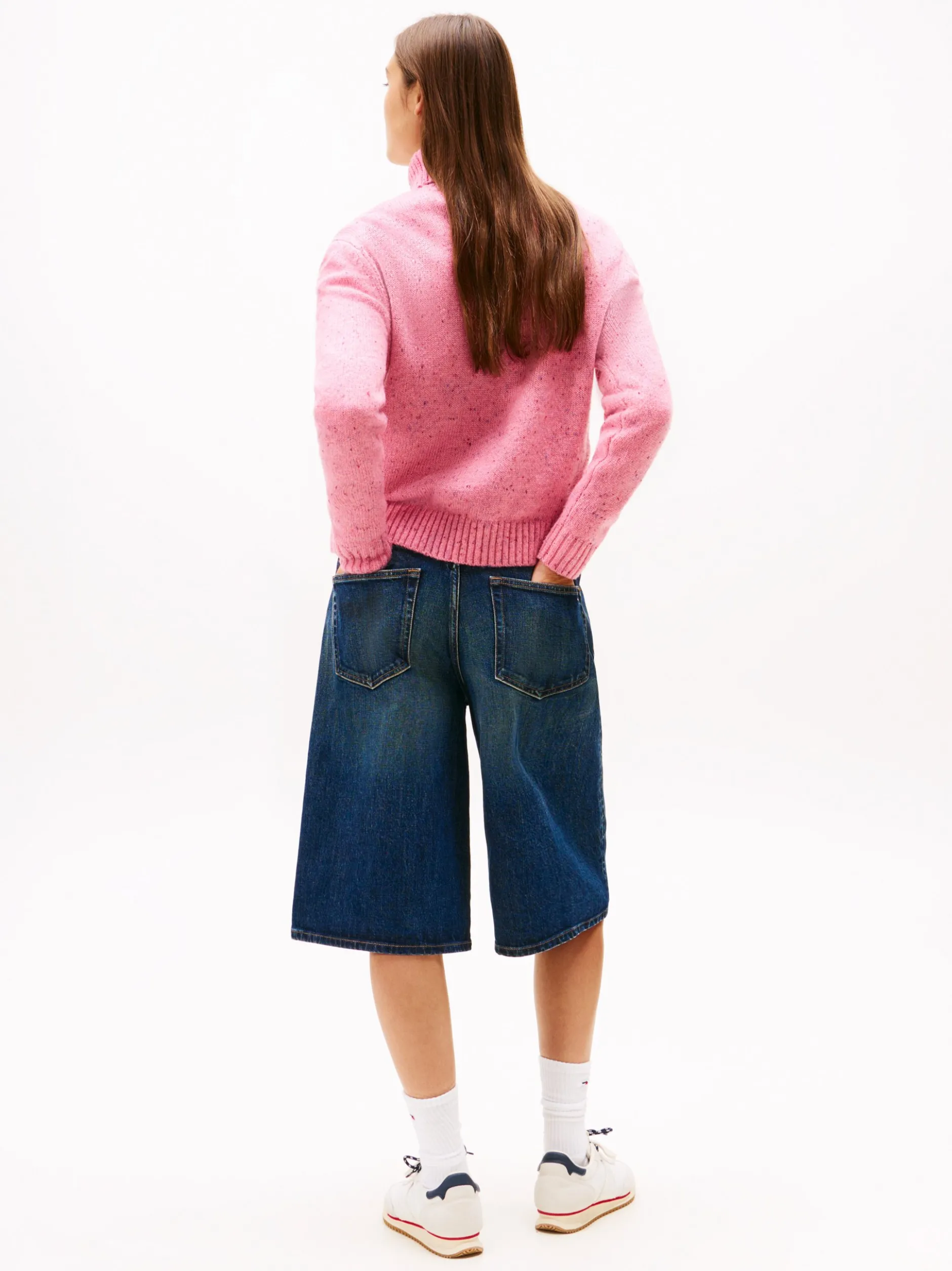Tommy Jeans Damen Strickpullover mit Wollanteil in pink
