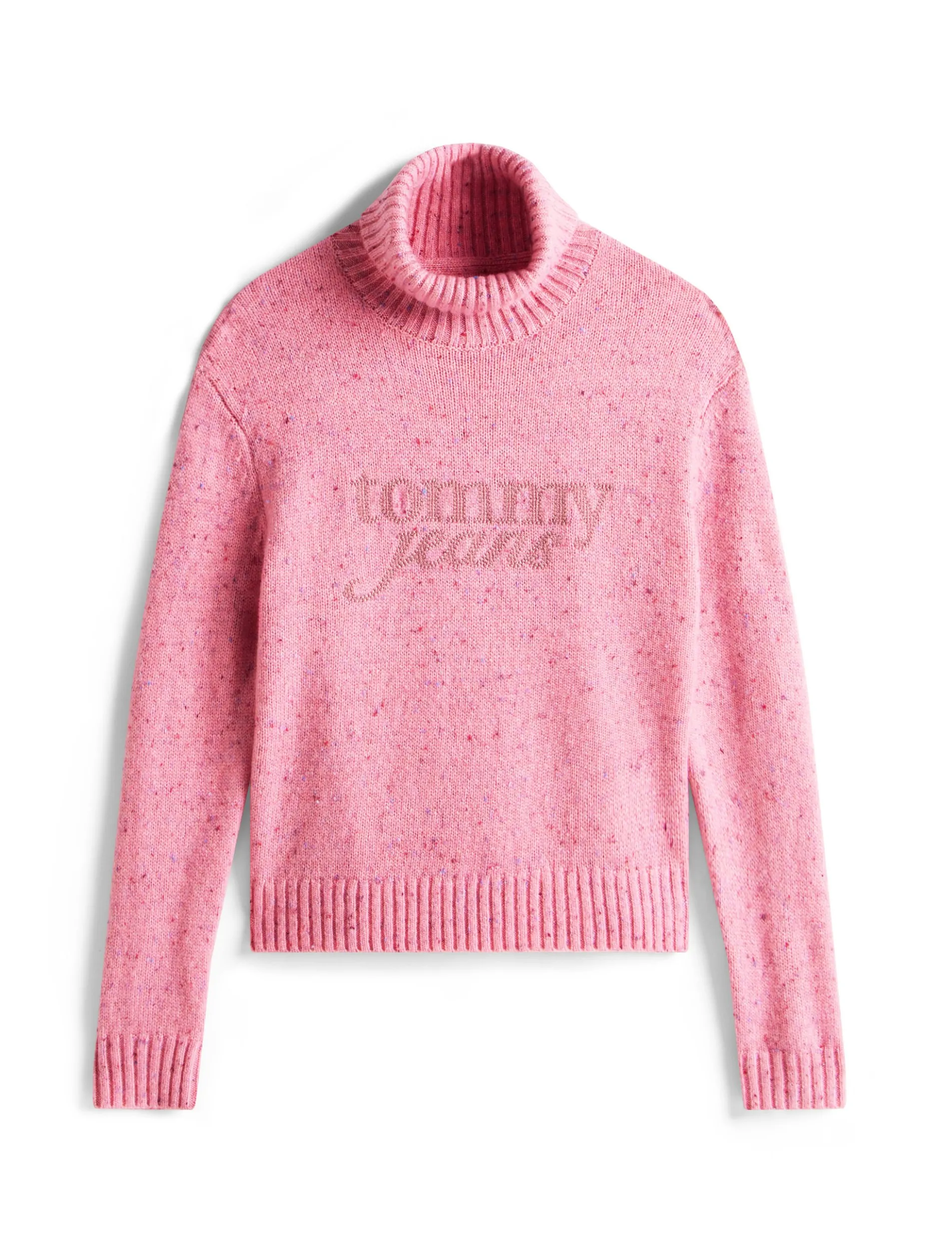 Tommy Jeans Damen Strickpullover mit Wollanteil in pink