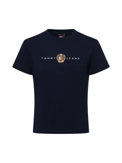 Tommy Jeans Damen T-Shirt in marine - Ärmel: kurzarm