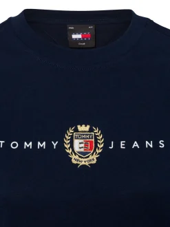 Tommy Jeans Damen T-Shirt in marine - Ärmel: kurzarm