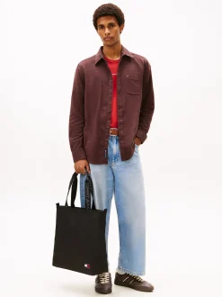 Tommy Jeans Herren Freizeithemd in schoko