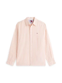 Tommy Jeans Herren Freizeithemd in aprikot weiß