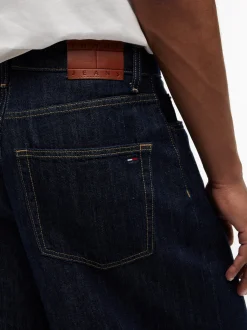 Tommy Jeans Herren Jeans-Shorts mit Leinen-Anteil - Theo in blue stone
