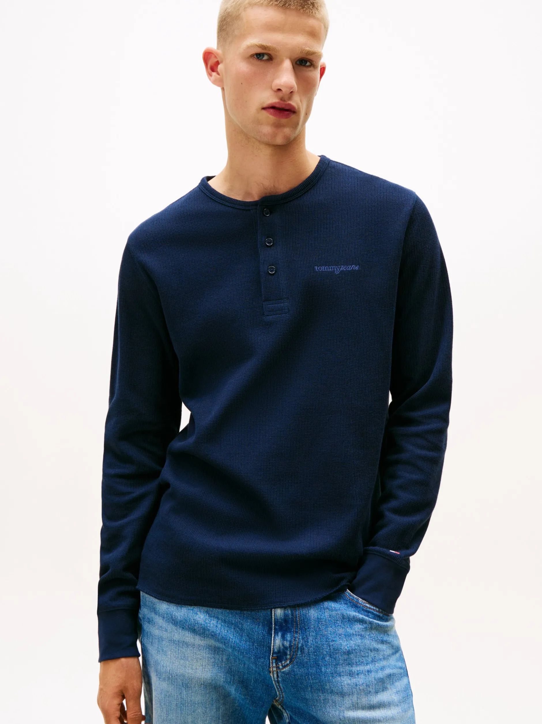 Tommy Jeans Herren Langarmshirt in marine