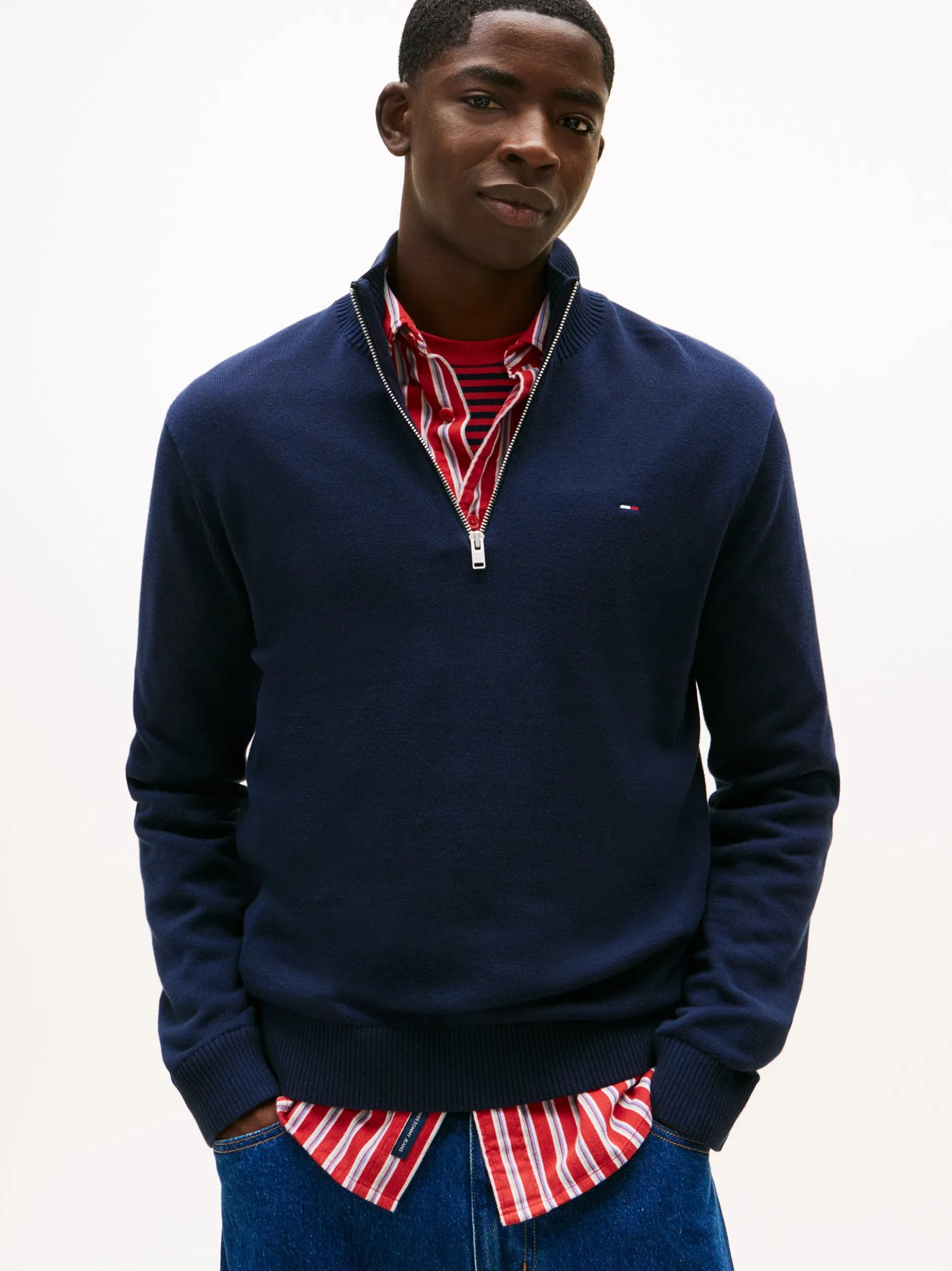 Tommy Jeans Herren Strickpullover in marine