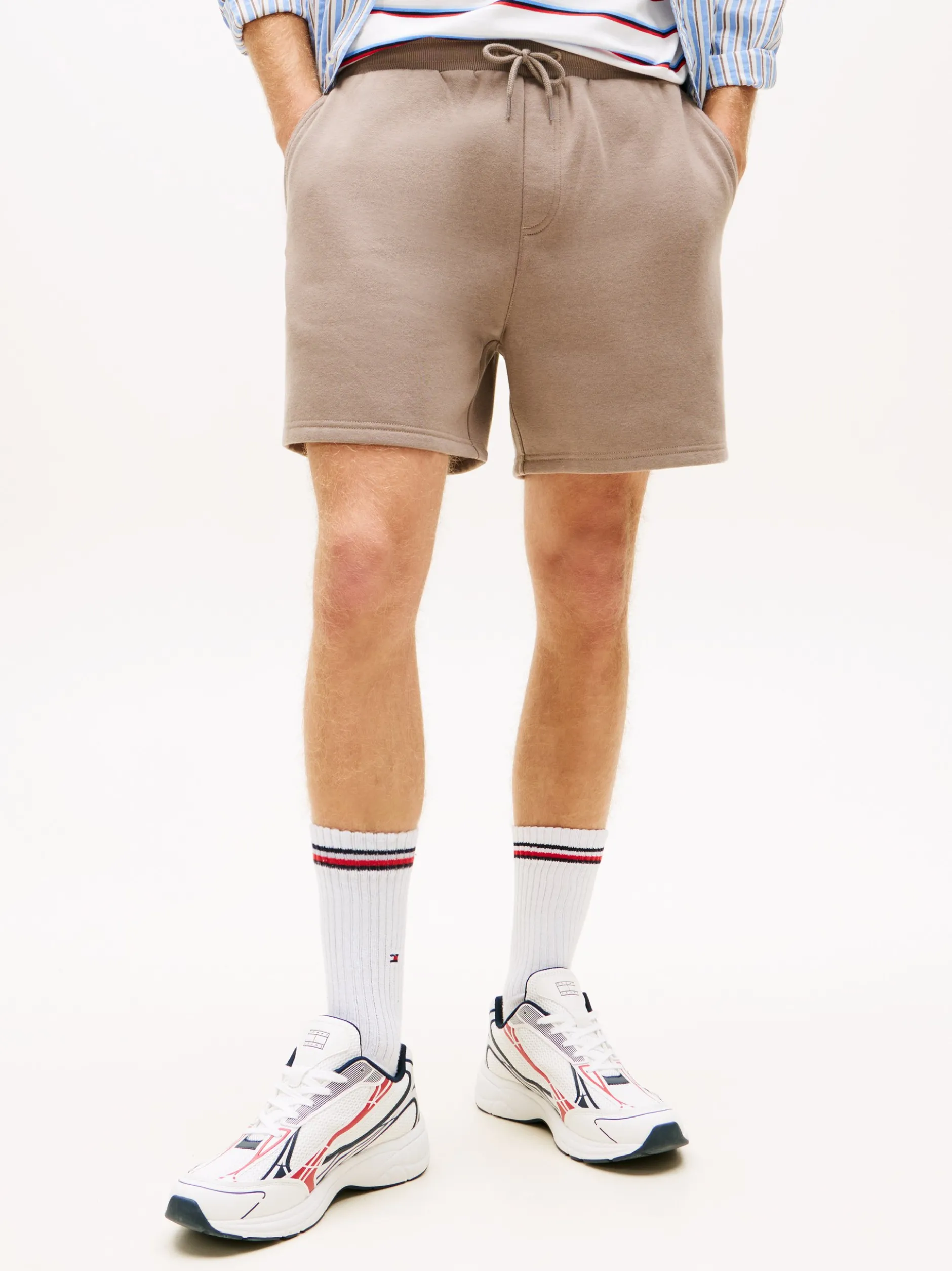 Tommy Jeans Herren Sweatshorts in melange - Länge: kurz