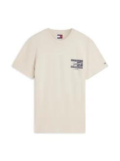 Tommy Jeans Herren T-Shirt in beige - Ärmel: kurzarm