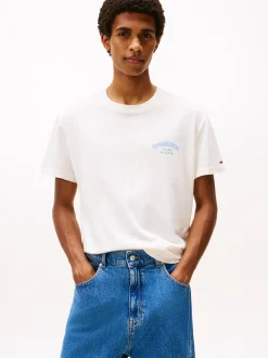 Tommy Jeans Herren T-Shirt in ecru mehrfarbig