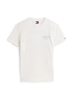 Tommy Jeans Herren T-Shirt in ecru mehrfarbig