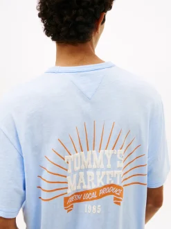 Tommy Jeans Herren T-Shirt in hellblau - Ärmel: kurzarm
