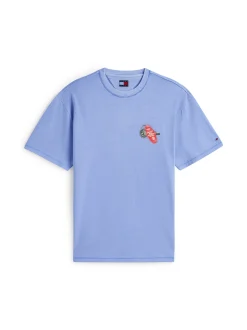 Tommy Jeans Herren T-Shirt in hellblau orange
