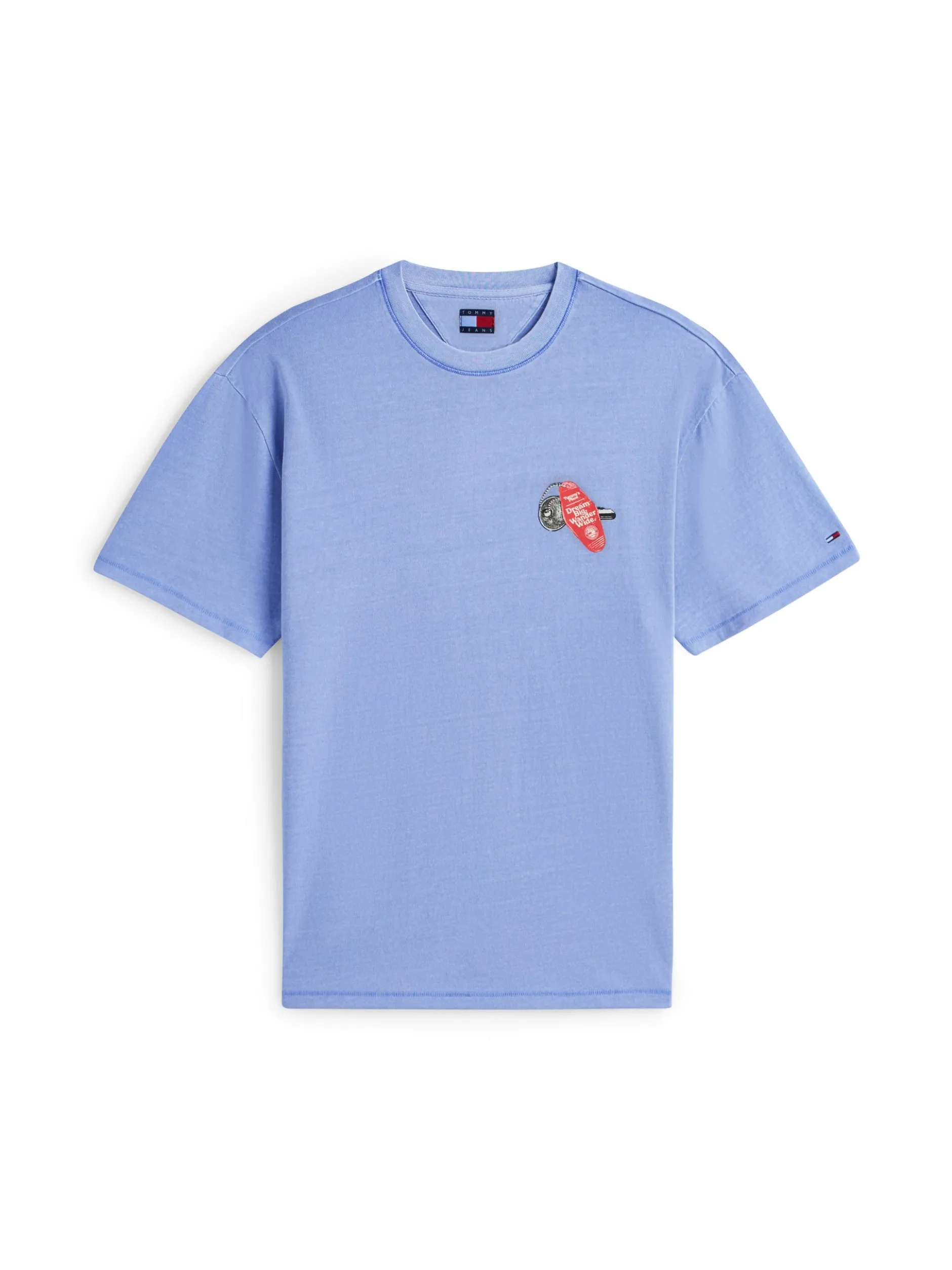 Tommy Jeans Herren T-Shirt in hellblau orange